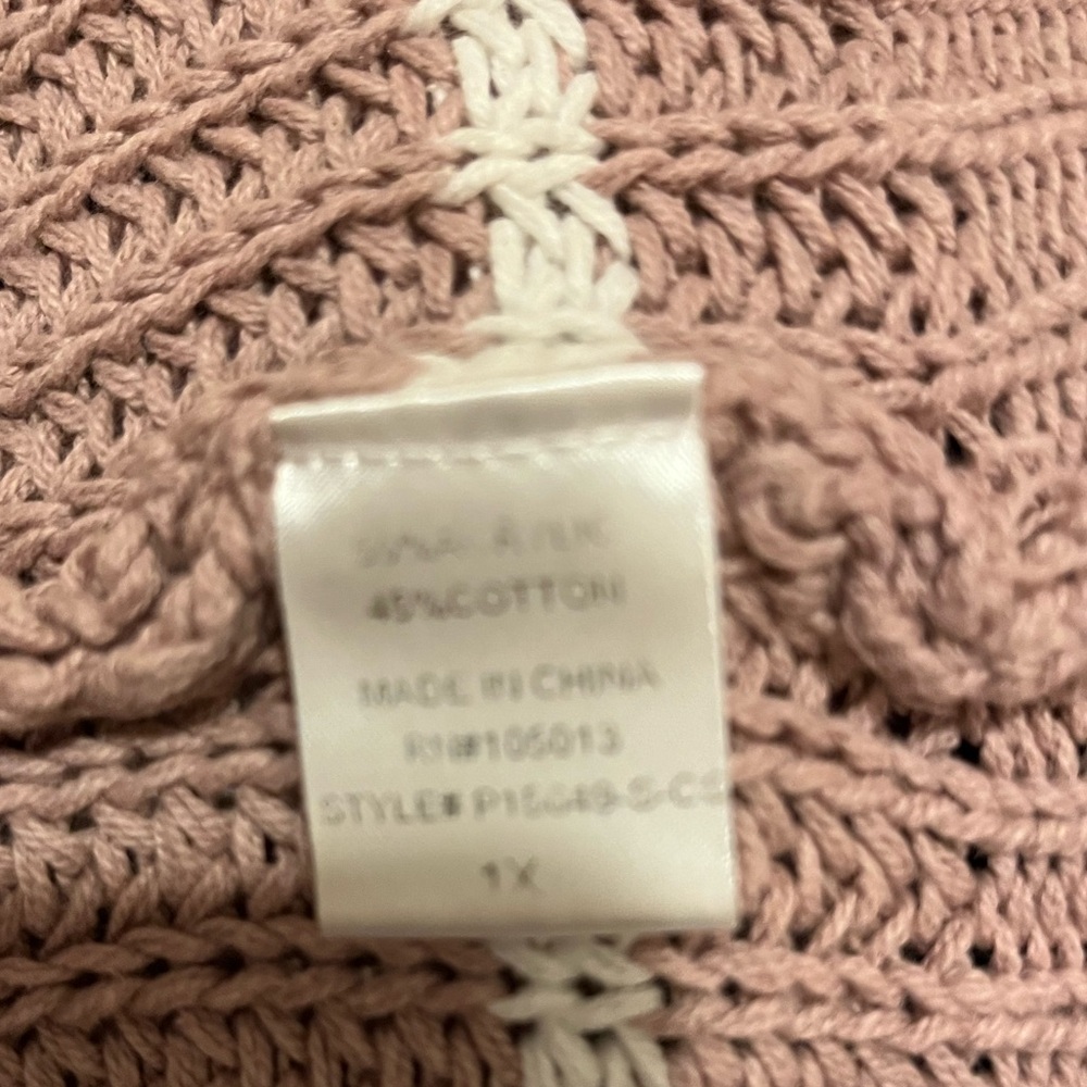 Andree by Unit distressed light mauve stripes v n… - image 5